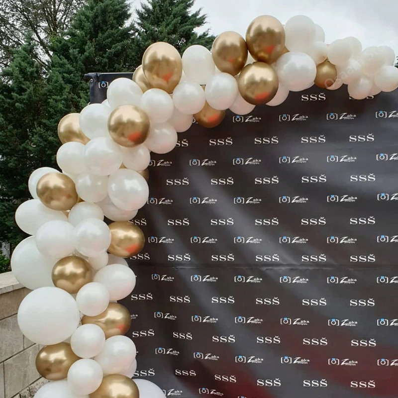 Arche de Ballons – Blanc et métallique or (Lot de 104 ballons) – Mon Joli  Mariage